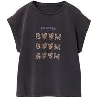 vertbaudet Kurzarmshirt T-Shirt in Kastenform Mädchen