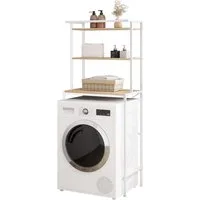 EUGAD Mehrzweckregal, 1-tlg., Waschmaschinenregal, WC Regal, Metall Holzwerkstoff