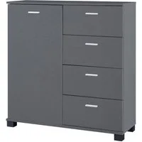 en.casa Sideboard, »Döbritz« 84x80x28cm Dunkelgrau