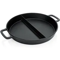 Gastro Spirit Bratpfanne Riesenpfanne aus Gusseisen mit Mittelsteg Ø 50 cm