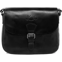 SID & VAIN Umhängetasche YALE Umhängetasche Cross-Body Bag echt Leder, Ledertasche Schultertasche Herren Damen Messenger Bag schwarz