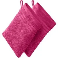 REDBEST Waschhandschuh Waschhandschuh 2er-Pack, Frottier, Walk-Frottier Uni