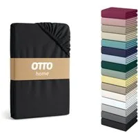 OTTO home Spannbettlaken Cremona, Basic & Premium Qualität mit Elasthan, Jersey (145 g/m), Gummizug: rundum, (1 Stück), Bettlaken für Matratzen von 20-25 cm Höhe, 96% Baumwolle & 4% Elasthan