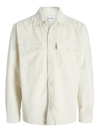 JACK&JONES - JJEPERFECT CORDUROY OVERSHIRT LS SN antique white - Gr. - L