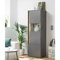 Lomadox Vitrine CRISP-61 Wotan Eiche Nb. 50/155/40 cm