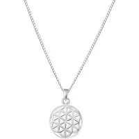 ALEXANDER YORK Kette mit Anhänger FLOWER OF LIFE Lebensblume, 2-tlg., 925 Sterling Silber