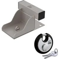 BASI Wandanker Tor-Zusatzsicherung (Spar-Set), für Tore/Garage, individuell einsetzbar, inkl. 6 Bodenanker & Schloss