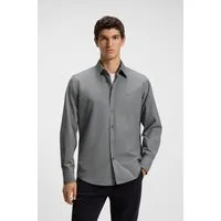 BOSS ORANGE Langarmhemd Relegant Regular Fit Baumwolle mit BOSS Stickerei und klassischem Kent Kragen