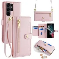 betterfon Handykette für Samsung Galaxy Leder Umhänge Hülle mit Kartenfächer, Hände frei – mit Silikonhülle & Schnur für flexiblen Alltag