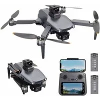 Goldstern-Tech RC-Quadrocopter (mit Live-Display-Controller & Tragetasche, GPS-Kameradrohne mit stabilem 3-Achsen-Gimbal), 4K-Aufnahmen, bis 56 Min. Flugzeit, 3 km, 360° Hindernissensorik