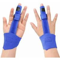 COOL-i ® Handbandage Fingerschiene mit Aluminiumstütze, verstellbare Fingerbandage, für Stabilisierung von Zeige-, Mittel- & Ringfinger