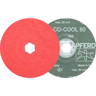 PFERD TOOLS COMBICLICK Keramikkorn Fiberscheibe CO-COOL für Edelstahl, 5 Stück - 44498022