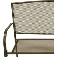 TPFGarden Gartenbank GLASGOW (Outdoor Bank - Holzbank 2-Sitzer - Stahlbank, Metallbank aus Streckmetall anthrazitgrau), Hochwertige Bank mit den Maßen (BxHxT): 110 x 88 x 59 cm