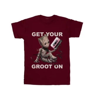 Marvel - "Guardians Of The Galaxy Get Your Groot On" T-Shirt für Damen (Burgunderrot)
