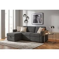 Dorel Home Ecksofa NORDHUS, L-Form, 200 cm, Recamiere rechts/links montierbar, mit Stauraum, softer Cord-Bezug