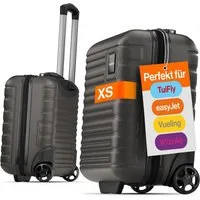 Travely Koffer Polycarbonat Koffer - Reisekoffer, Hartschalenkoffer, Trolley, 2 Rollen, Handgepäck Koffer 40x30x20cm