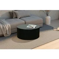 byLIVING Couchtisch OWEN, Schwarz, Tischplatte zum Abnehmen, Stauraum, Breite: 40 oder 80 cm