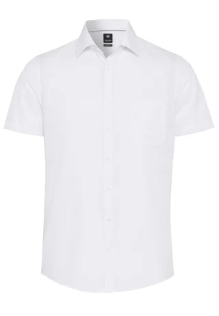 pure - PURE- City Hemd modern fit Halbarm weiss - Gr. - XXL