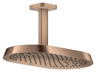 Hansgrohe AXOR ShowerSphere Kopfbrause 370/220 1jet EcoSmart mit Deckenanschluss, Polished Red Gold, 39761300