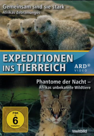 Expeditionen ins Tierreich - 2 Folgen - Afrikas Zebramungos - Gemeinsam sind sie stark + Phantome der Nacht - Afrikas unbekannte Wildtiere [DVD]