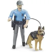 Bruder® Spielfigur 62150 - bworld Polizist mit Hund, für Kinder ab 4 Jahren