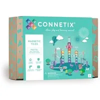 Connetix CONNETIX Pastel Kugelbahn Magnetbausteine 106-teiliges Set Holzkugeln Magnetspielbausteine, (Open Play, 106 Teile), ab 3 Jahren