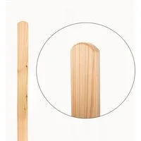 Mega-Holz Holzzaun Zaunlatten-Paket "Usedom" - Zaunbretter aus Lärche Holz 60-180 cm lang, (Sparset, 30-St., 60 cm), Zaunleisten mit runden Kopf - Langlebig & Gehobelt