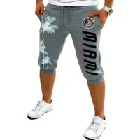 RMK Sweatshorts Herren Bermuda Short 3/4 Hose Kurze Jogginghose Sport Miami Elastikbund mit Tunnelzug