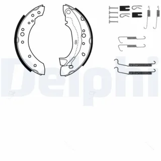 Delphi Bremsbacken vormontiert hinten Citroen C2 C3