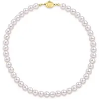 ROUGEMONT Perlenkette Elegante Damen Perlenkette Muschelperlen Halskette 45cm, Hypoallergen