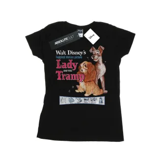 Disney - "Lady And The Tramp Distressed Classic Poster" T-Shirt für Damen (Schwarz)