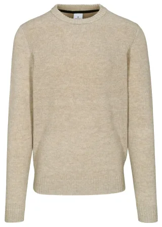 BASEFIELD - Rundhals Pullover beige mel. - Gr. - XL