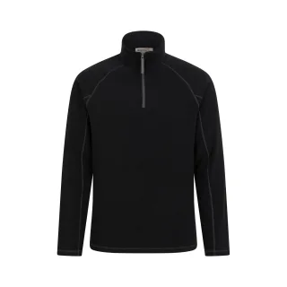 Mountain Warehouse - "Ashbourne II" Fleece-Oberteil mit halbem Reißverschluss für Herren (Schwarz)