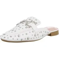 Ital-Design Damen Mules Freizeit Pantolette (88930215) Blockabsatz Pantoletten in Weiß