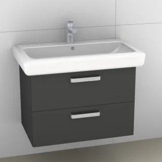 Artiqua 413 Waschtischunterschrank für IT! 121980 Anthrazit Glanz, 413-WU2L-K113-7065-51 413-WU2L-K113-7065-51