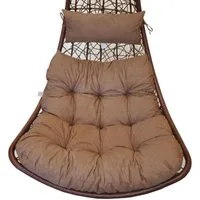 Rattani Sitzkissen Polster, Kissen für Rattan Hängeschaukel, Gartenschaukel, Material Uni Living dunkelbraun .