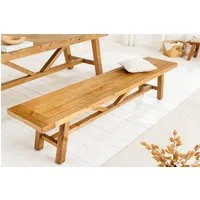 riess-ambiente Sitzbank RIVIERA 180cm natur - Massivholz, recycelt, Pinie, Landhausstil (Einzelartikel, 1-St), mit großzügiger Sitzfläche in Bohlenoptik – ideal für Esszimmer & Flur