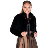 Hangowear Trachtenjacke Wende Plüschbolero Damen - GRIT - schwarz