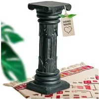 livasia Dekosäule Balinesische Säule aus Holz mit Schnitzerei, antik, handgefertigt