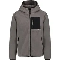 SUBLEVEL Fleecejacke Herren Teddyfleecejacke mit Brusttasche und Kapuze Fleecejacke Outdoorjacke Kuscheljacke