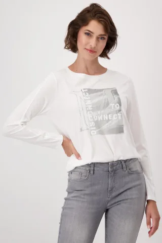 monari - Shirt mit Print off-white - Gr. - 40