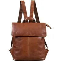 STILORD Notebook-Rucksack "Charlie" Vintage Lederrucksack Braun Damen Herren 13,3 Zoll Echtleder