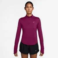 Nike Lauftop W NK SWIFT DF UV HZ TOP hochschließender Kragen, mit Reißverschluss, atmungsaktives Material