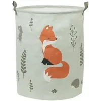 A Little Lovely Company Aufbewahrungskorb Waldfreunde mit Griffen Fuchs Für Spielzeug Kuscheltiere
