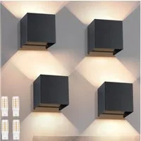 ZMH LED Wandleuchte Innen G9 Außen Up Down Wandlampe Außenwandleuchte Wohnzimmer, Mit Leuchtmittel, 3000K Warmweiß, Einstellbarer Strahl