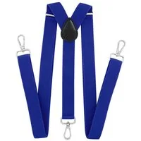 axy Hosenträger Herren Hosenträger 3 robusten Karabiner Verschluss 2,5 cm breit Y-Form verstellbar und elastisch 120cm Lang