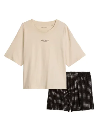 Marc O'Polo Damen Pyjama Mix N MatchSchlafanzug, Pyjama Set, Nachtwäsche