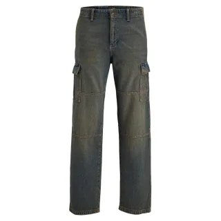 Jack And Jones - "Eddie" Cargo-Jeans für Herren (Blaues Denim)