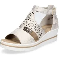 Rieker Rieker Damen Keilsandalette beige gold Sandale
