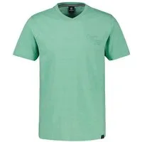 LERROS T-Shirt T-Shirt mit V-Neck in Strickqualität, grosse Größen